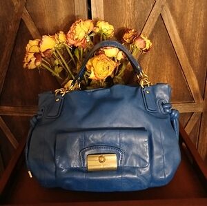 Coach Blue Leather Shoulder Bag